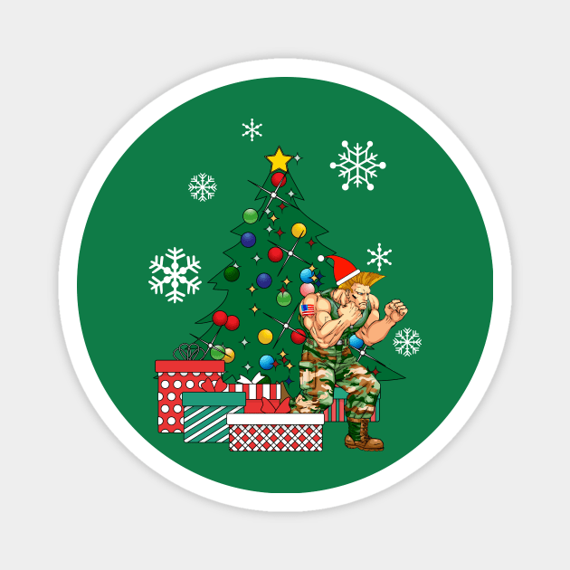 Guile Around The Christmas Tree Street Fighter Magnet by Nova5